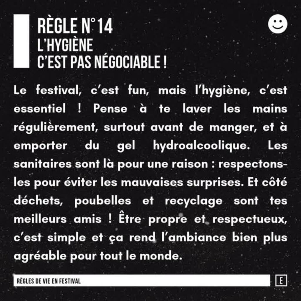 Festival inclusif et fun, grâce au respect, à la solidarité et aux règles de vie communiquées par Eclipshead.