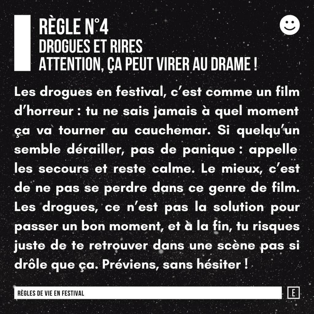Bénévoles Eclipshead rappelant les règles de sécurité et de bienveillance dans les espaces communs.