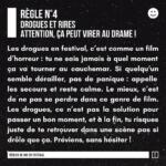 Bénévoles Eclipshead rappelant les règles de sécurité et de bienveillance dans les espaces communs.