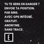 Utilisateur·rice envoyant rapidement sa position via l’outil d’urgence Eclipshead en cas de danger ou de violences sexistes et sexuelles.