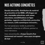 Bénévole Eclipshead en maraude attentive pour soutenir le public et sensibiliser aux violences sexistes et sexuelles.