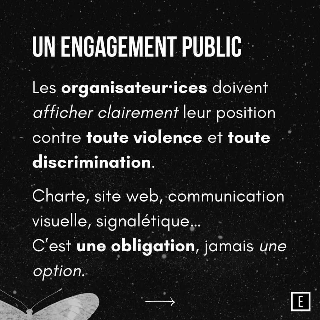 Intervention militante et professionnelle d’Eclipshead pour sensibiliser aux violences et discriminations.