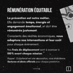Espace calme et sécurisé sur un événement, garantissant confidentialité et soutien pour les participant·e·s.