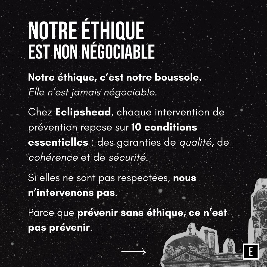 Notre éthique Eclipshead : prévention, tolérance zéro et engagement responsable